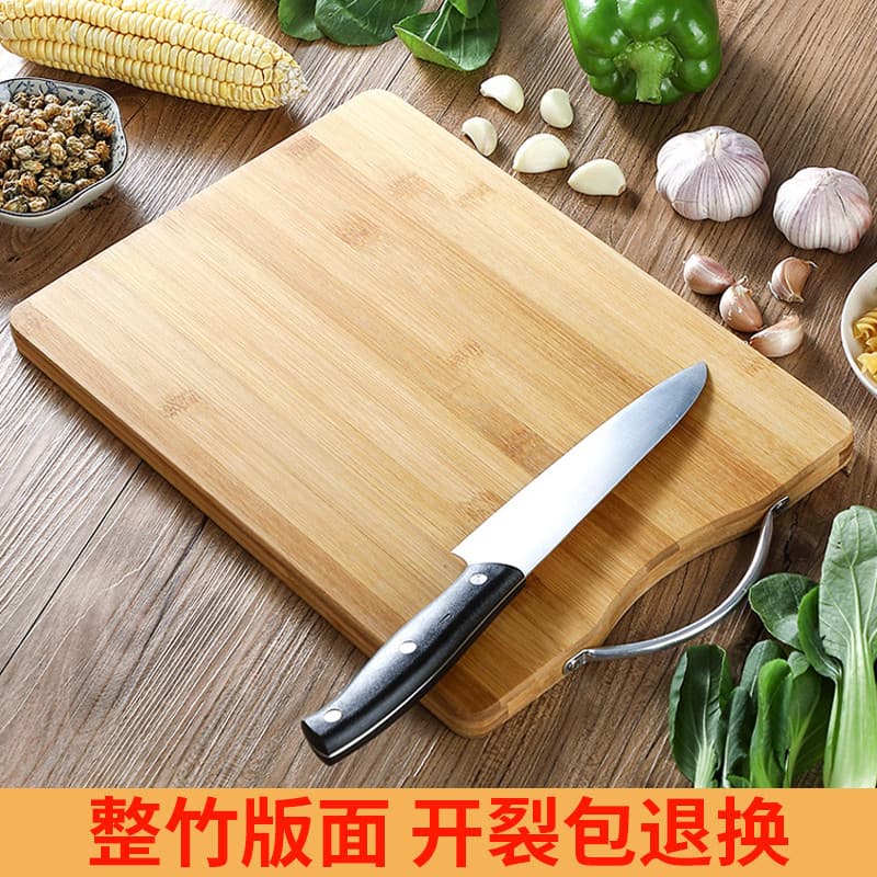 Tábua de corte de cozinha chinesa, grande, espessada, bambu, faca de madeira sólida, tábua de corte de frutas, tenda, tá