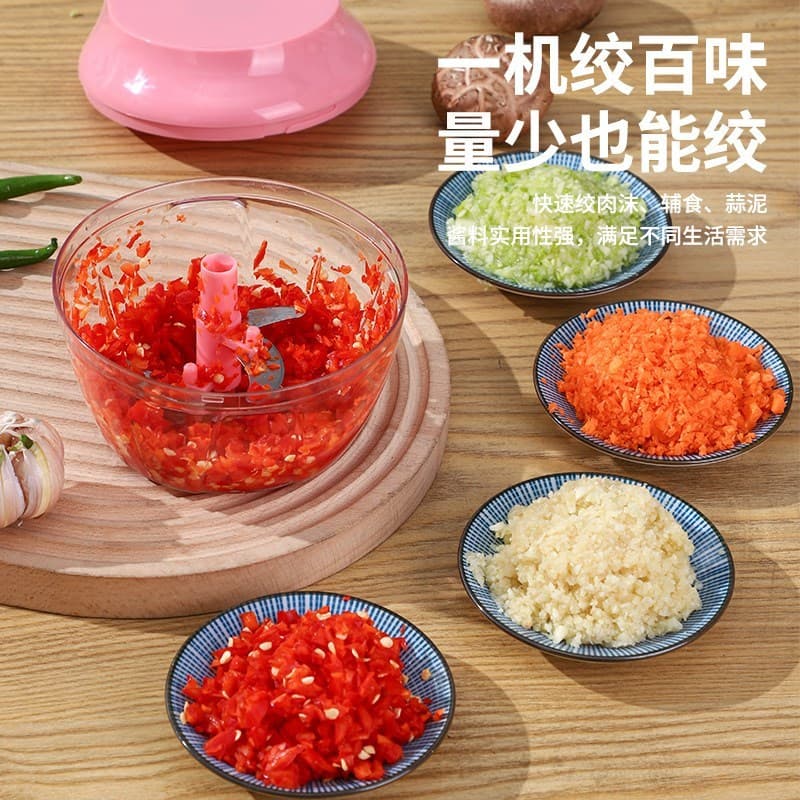 Novo produto cortador de legumes com cordão manual moedor de carne máquina de alho picado dispositivo de alho picado alh
