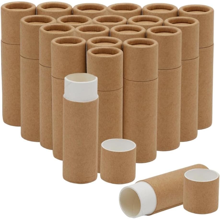Tubo de batom de papelão, tubo de batom de papel kraft, frasco de batom vazio, suporte para tubo de batom, recipiente de