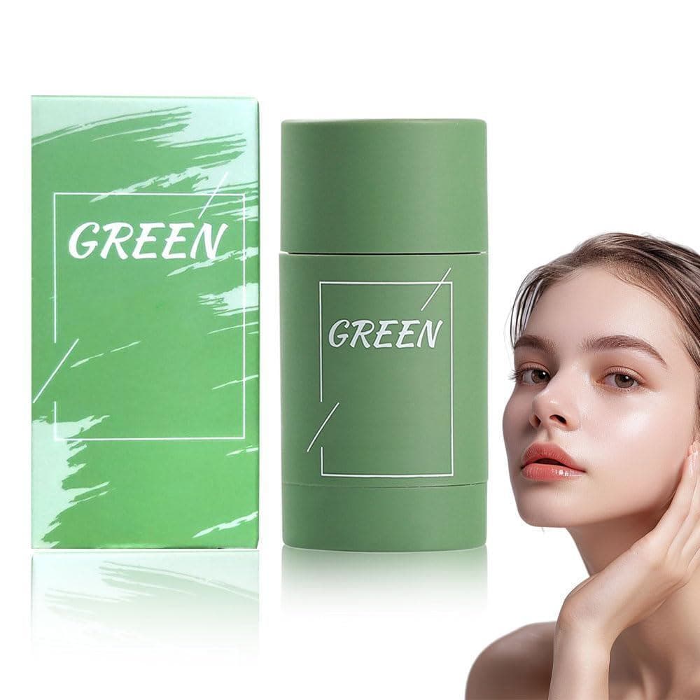 Pasta de Limpeza Facial de Chá Verde, Novo Bastão de Argila de Chá Verde 2025 para o Rosto, Máscara Removedora 3668