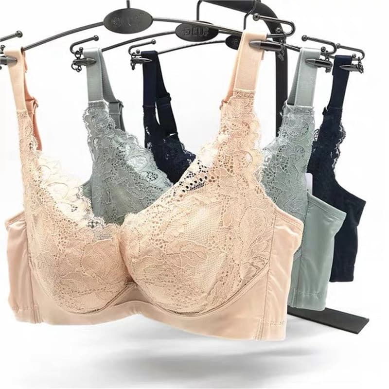 Marca de renda média fina confortável anel de aço macio sutiã push-up seios ajustáveis push-up roupa interior feminina 1