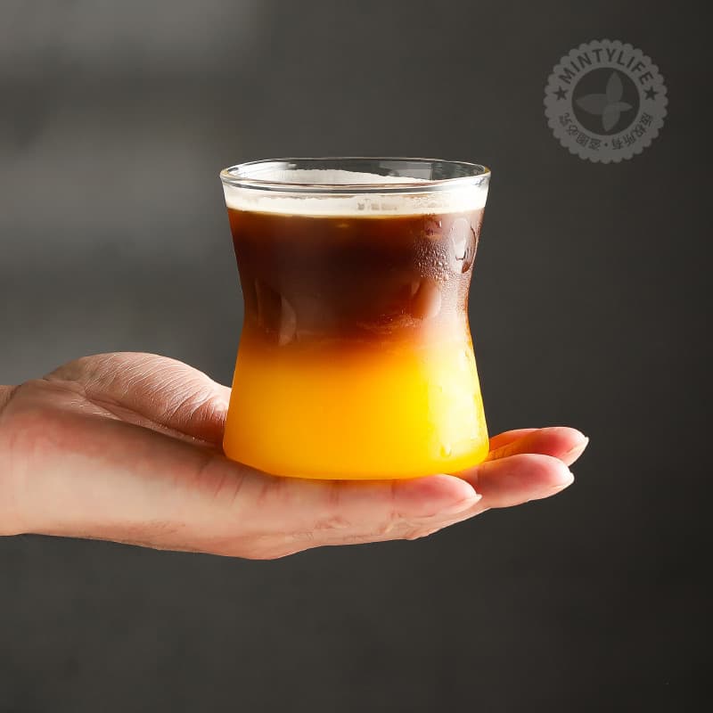 Ins estilo nicho copo de café gelado resistente ao calor copo de água de vidro café da manhã Latte xícara de café ampulh
