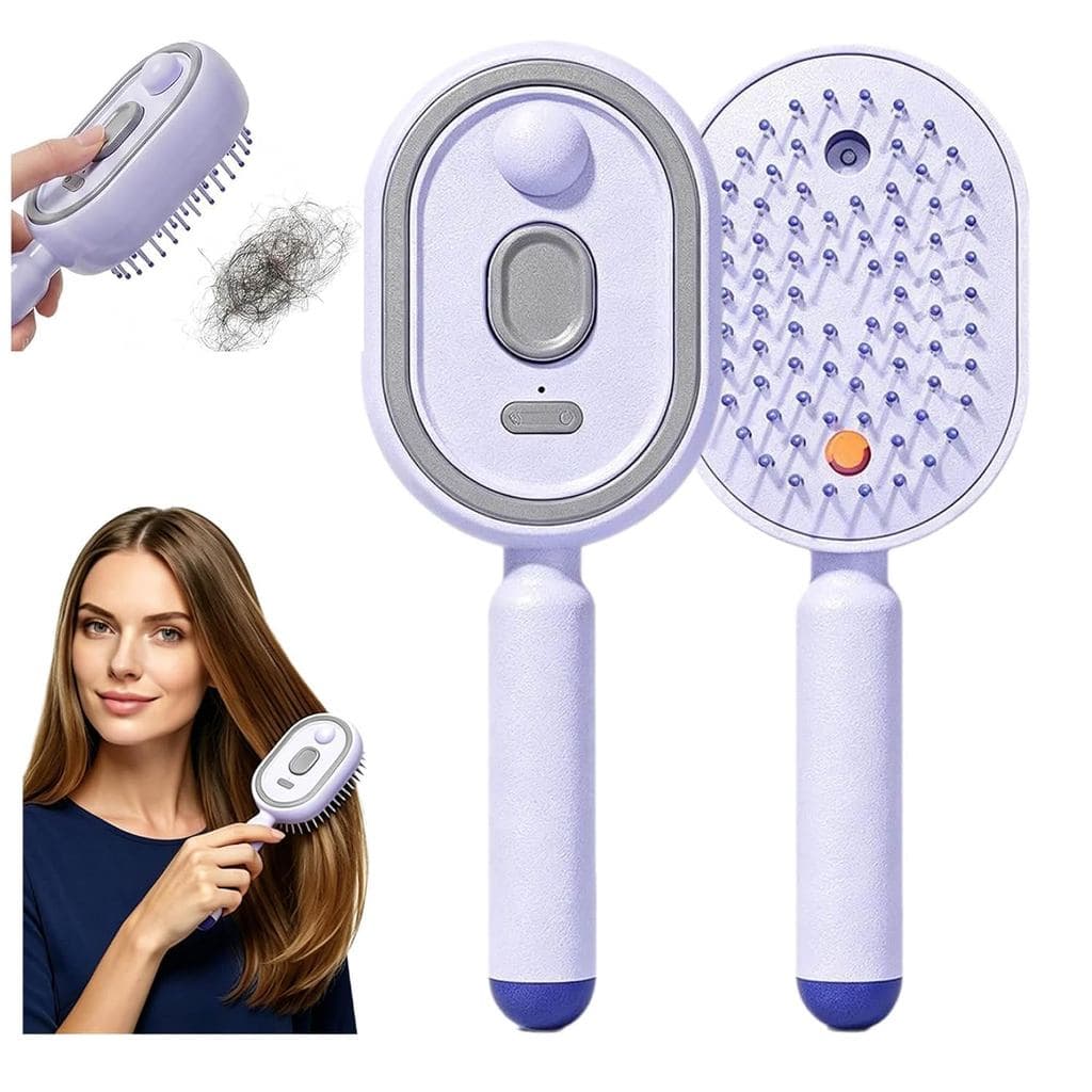 Escova de Massagem com Almofada de Ar e Pulverização Elétrica, Escova com Almofada de Ar e Pulverização Elétrica, Escova