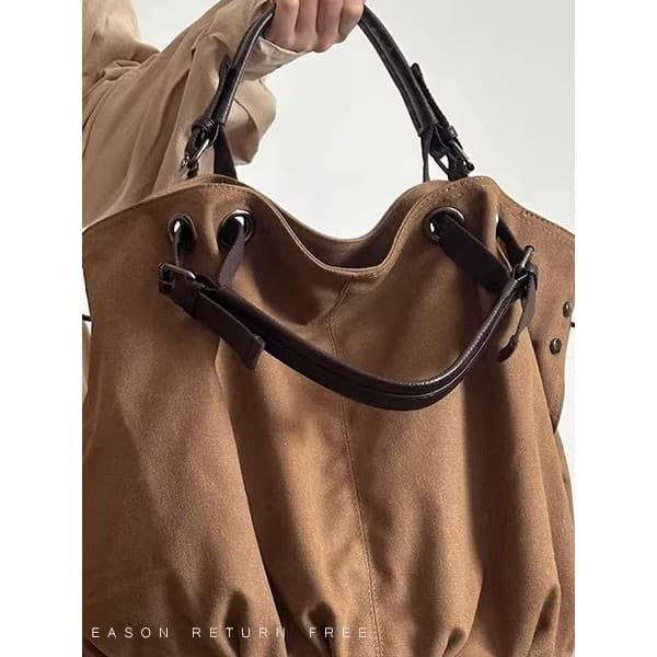 Luo Yutong Mesmo Estilo Bolsa de Lona de Ferramentas de Grande Capacidade Multifuncional Bolsa Mensageiro de Ombro Estud