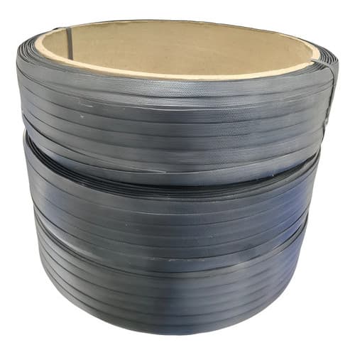 Kit 3 Fitas Pet De Arquear Preta 16mm X 0,8mm 4kg Embalagem Amarração Lacre Paletização