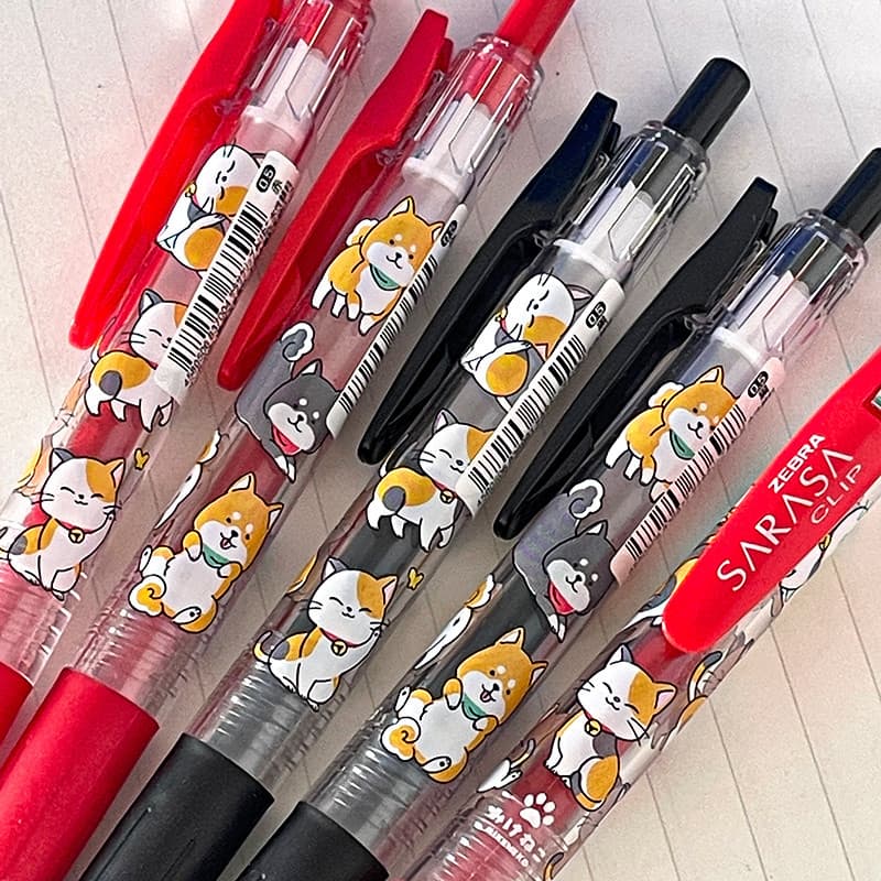 Japão zebra zebra Shiba Inu gato Co-marca edição limitada JJ15 Gel caneta preta combinação imprensa caneta 0.5