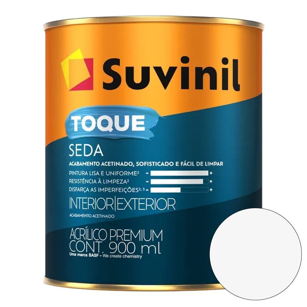 Tinta Acrílica Toque de Seda Acetinado 900ml Branco Neve Suvinil