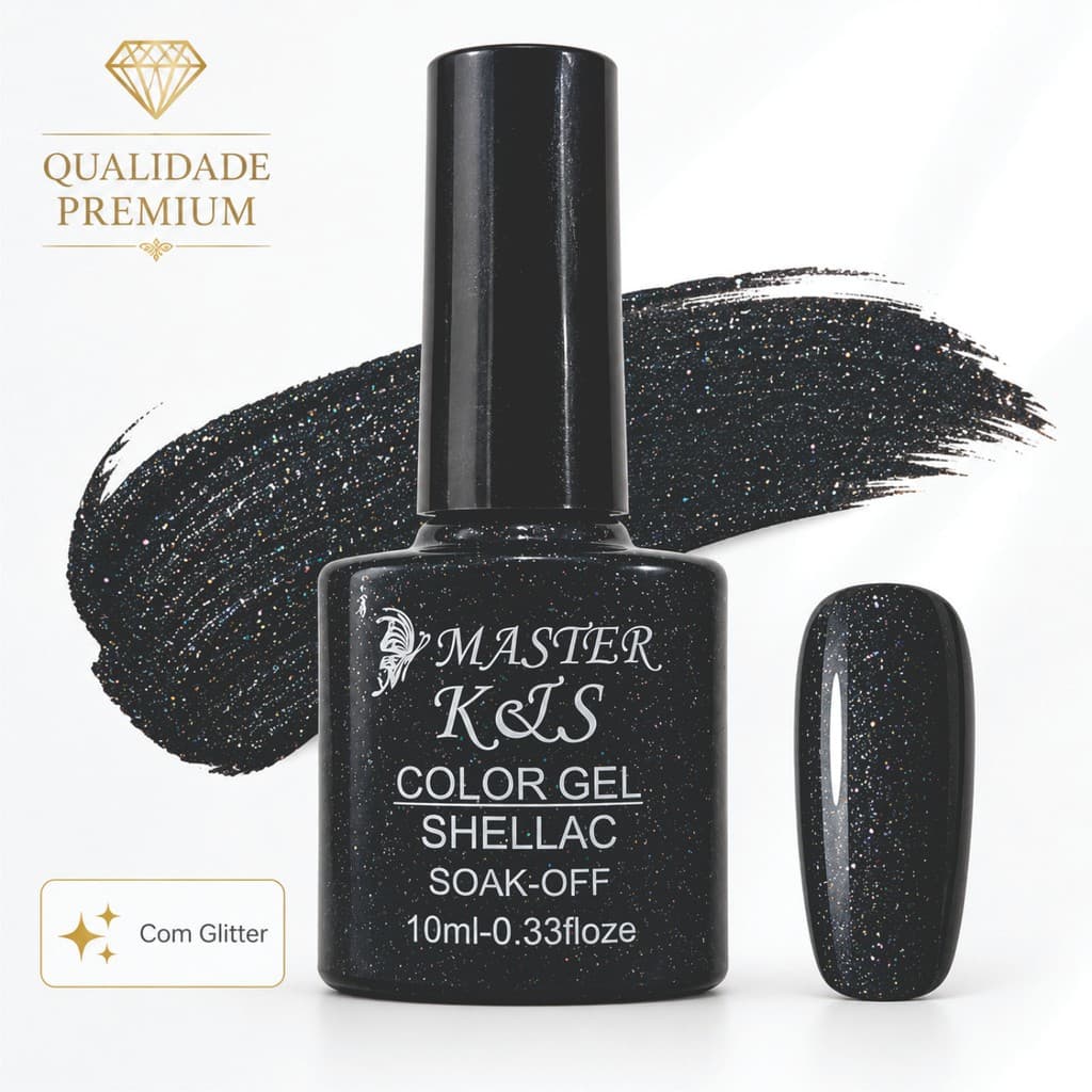 Esmalte em Gel UV LED Master K&S 10ml Alta Durabilidade Brilho Intenso Escolha a Cor