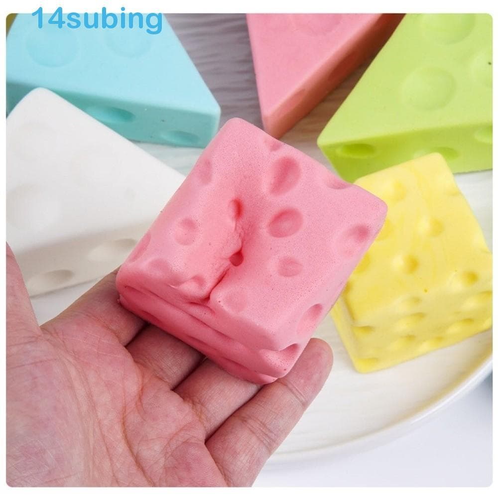 Brinquedo Espremível De Queijo SUBING , Tofu Não Tóxico Macio E Molhado , De Pitada De Pão Simulado Mochi