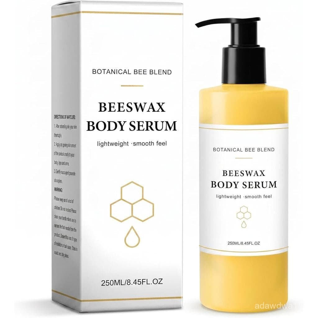 Sérum Corporal de Cera de Abelha – Hidratante Corporal Sem Água com Óleo de Abacate, Óleo de Rícino e Manteiga de Karité