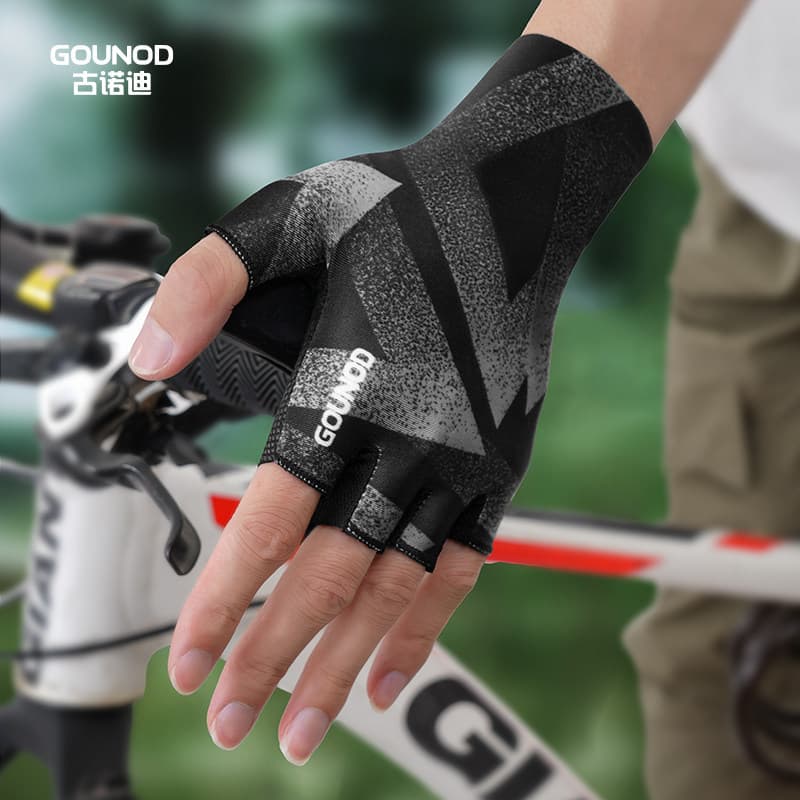 GOUNOD GOUNOD Luvas esportivas meio dedo luvas de ciclismo masculinas verão ao ar livre antiderrapante luvas de pesca es