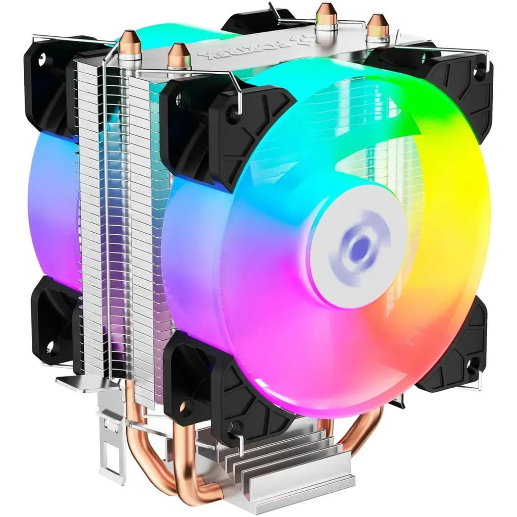 Cooler Para Cpu Fortrek Ac13 Preto Com Rgb E 135w De Tdp