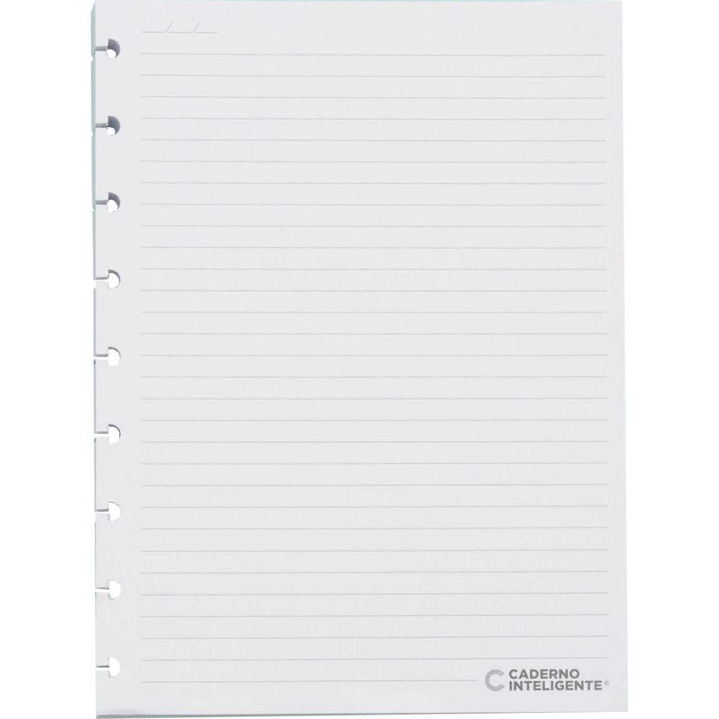 Caderno Inteligente (refil) Medio Pautado 90g. 50fls. - Caderno Inteligente