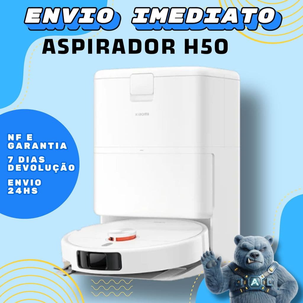 Robô Aspirador 50 H XM 10000Pa Sensor LDS Mapeamento Inteligente