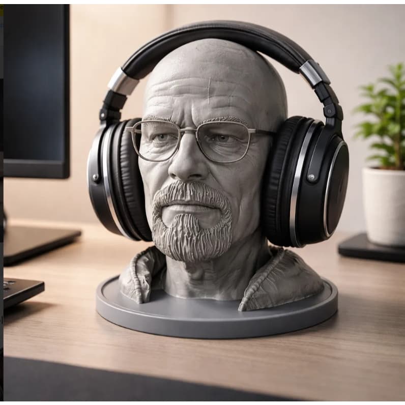 Suporte para Headset Walter White – Organizador de Headset Gamer e Colecionável em Impressão 3D