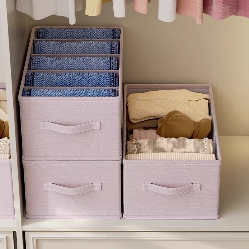 Guarda-roupa calças armazenamento em camadas caixa de armazenamento de roupas caixa de armazenamento doméstico caixa de