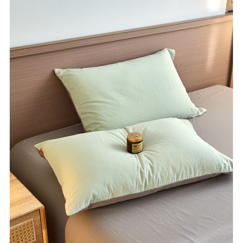 Fronha Estampada De Algodão Puro , Adequada Para A Pele , Várias Cores , Respirável , Confortável , Peça Única , Co