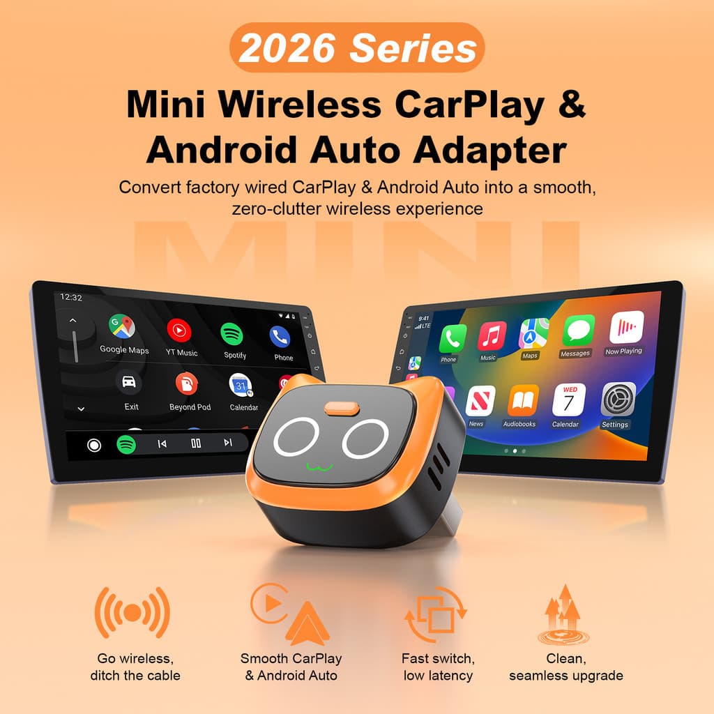 Carplay sem fio Android Auto 2 em 1 caixa de carro inteligente