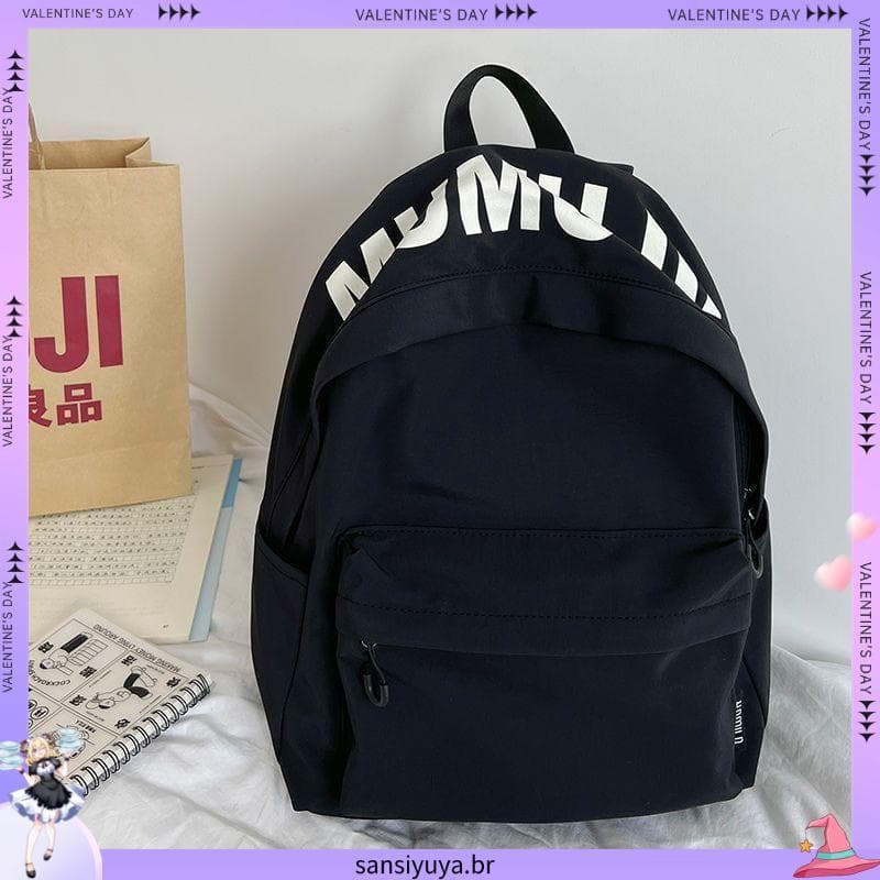 1592 pessoas coleção mochila simples carta mochila Campus All-match grande capacidade estudantes do ensino médio estudan
