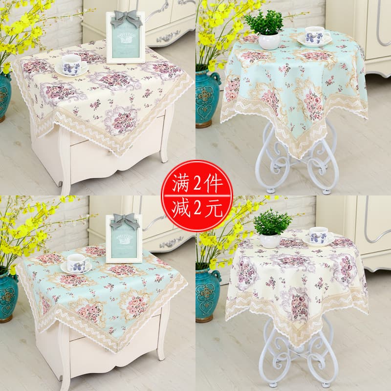 YHMBY719 Mesa de cabeceira pequena toalha redonda toalha quadrada de renda de 80 cm