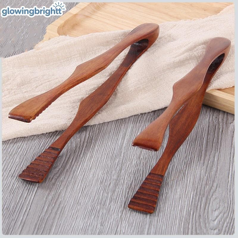 GLOWI Pinças De Cozinha De Madeira , Ferramenta Para Churrasco , Salada , Bacon , Bife , Pão , Bolo , Clipe