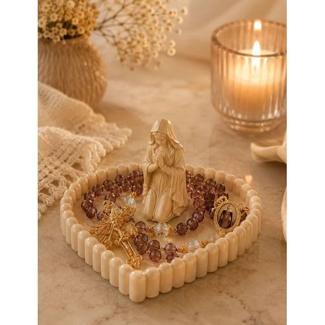 Porta Terço Nossa Senhora | Organizador de Rosário Católico | Decoração Religiosa