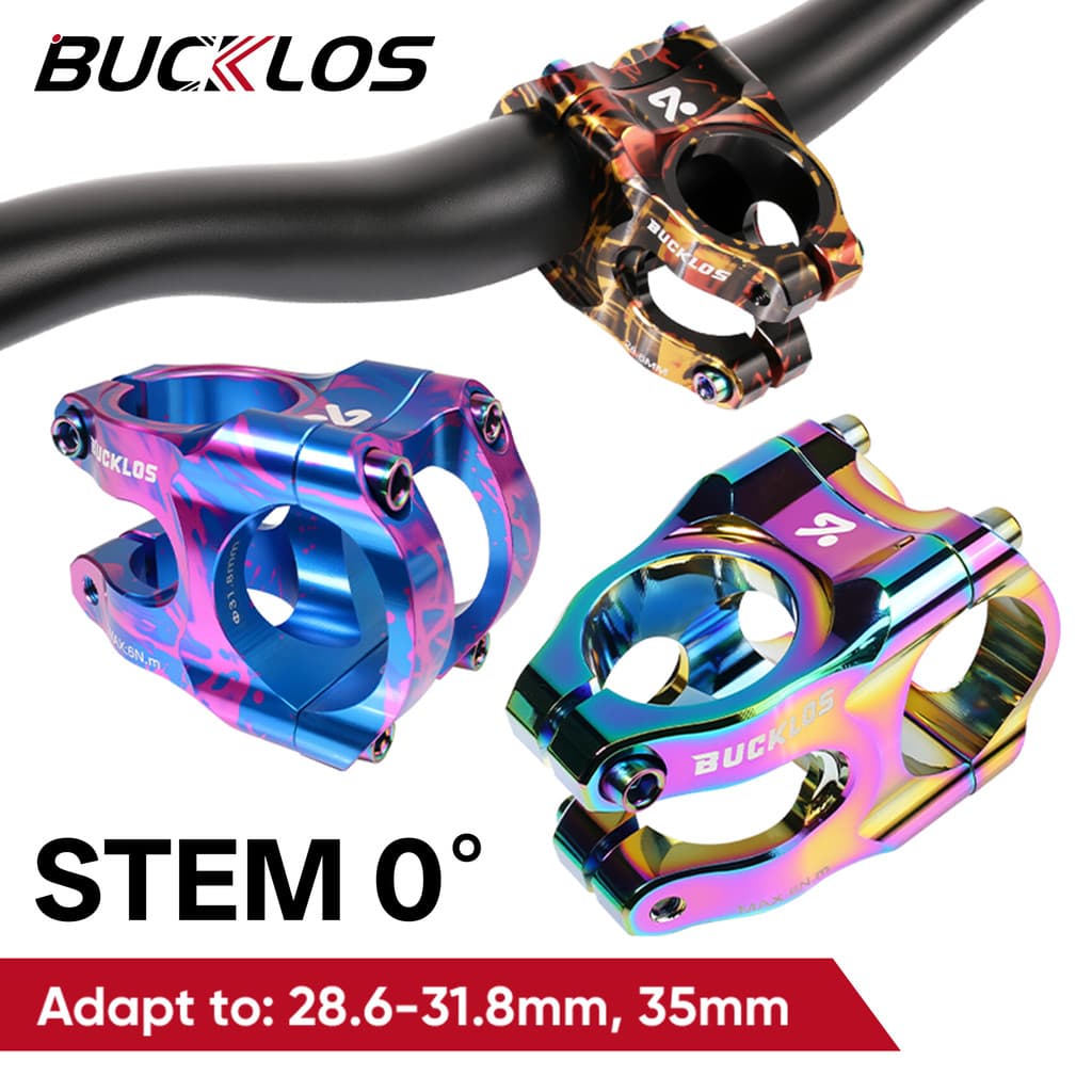 BUCKLOS 35mm CNC Usinado Bicicleta Haste Curta Elegante MTB Guiador De Alta Qualidade Hastes Acessórios Ciclismo
