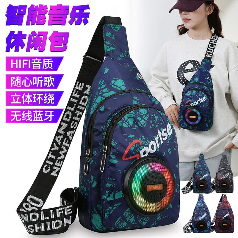 Bolsa de áudio moderna impressa unissex bolsa de ombro repelente de água Nylon Casual bolsa mensageiro esportiva bolsa d