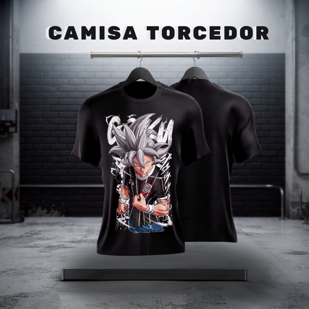 Camiseta Anime Futebol Goku Ultra Instinto Clubes Brasileiros Estampa Full 3D Masculina Camisa Geek Casual