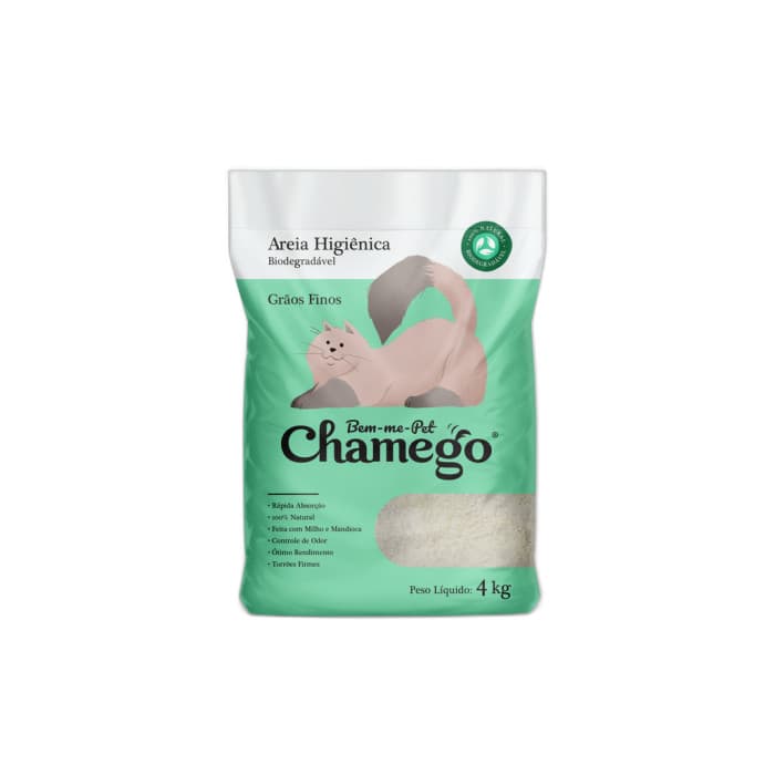 Areia Higiênica Chamego Grãos Finos 4kg