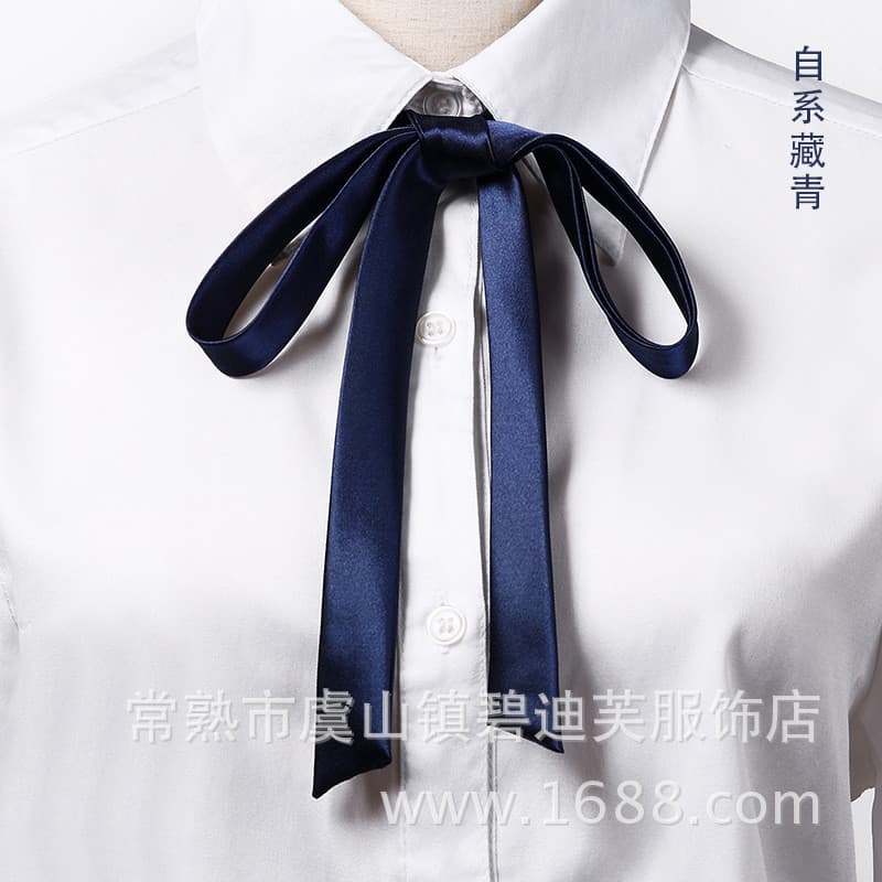 JK Streamer Gravata de Mão Fita Acessórios Preppy Arco de Renda Próprio Borgonha Preto Estilo Preppy 891P