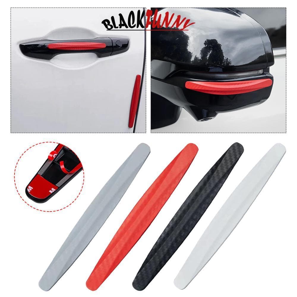 BLACKFUNNY 4 Unidades De Tiras Anticolisão Para Pára-Choques De Carro , De Fita Protetora Automotiva , Adesivos De Prote