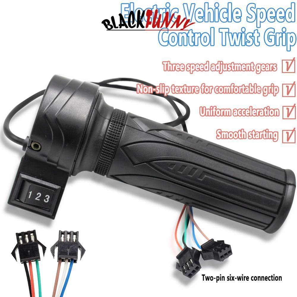 BLACKFUNNY 3 Velocidades Bicicleta Elétrica Scooter Controle De Velocidade Acelerador Torção Aperto Guiador Para E-Bike