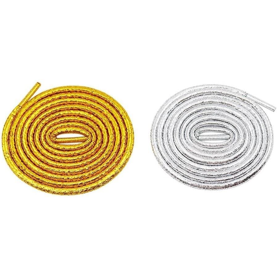 esowemsn 2 Pares de Cadarços Brilhantes com Lantejoulas Redondas para Botas, Tênis, Calçados Esportivos e Casuais, Acess