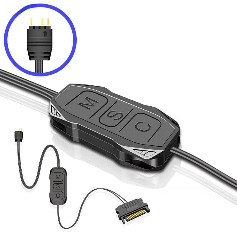 [Dhiint] Controlador ARGB 5V 3 Pinos Para Fonte De Alimentação SATA RGB 3PIN Hub Forputer Cpu Case Ventilador Legal LED