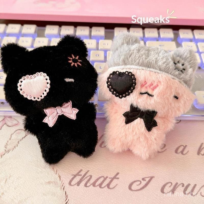 [Dhiint] Chaveiro De Gatinho De Pelúcia Fofo De Desenho Animado Kawaii Gato Rosa Boneca Bapa Decoração Pingente Bolsa Ch