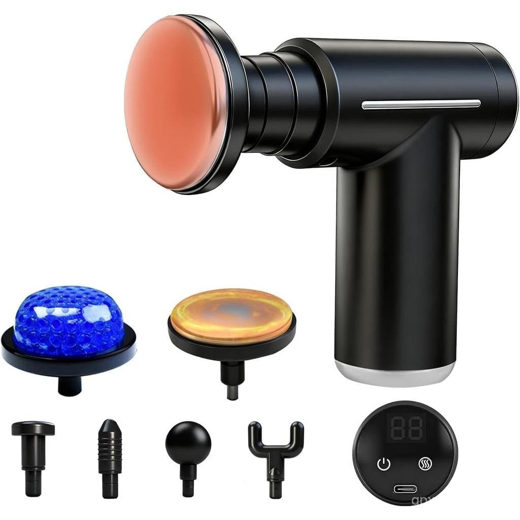 Pistola de Massagem com Cabeça Quente e Fria para Massagem Profunda nas Costas para Atletas, Alívio da Dor Muscular, Mas