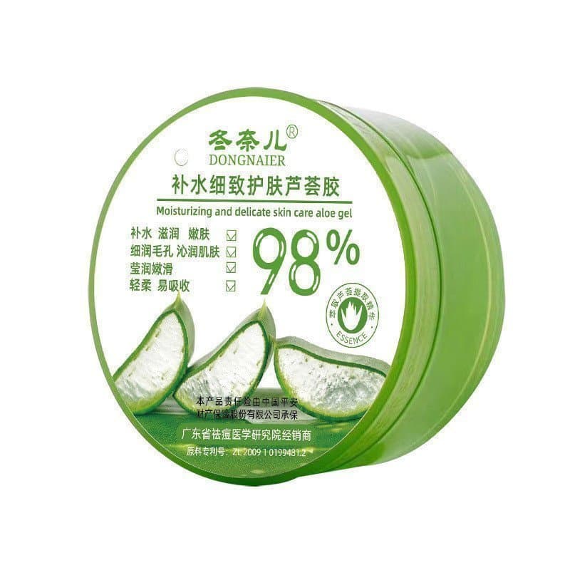 Gel de Aloe Vera e Babosa 98% 300g - Hidratante Facial e Corporal para Pele Oleosa