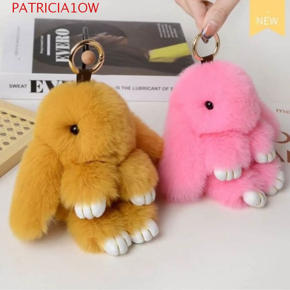 PATRICIA1OW Chaveiro de Coelho Macio, Brinquedo de Pelúcia Fofo e Estiloso, Pelo Macio, 18cm 5TWM