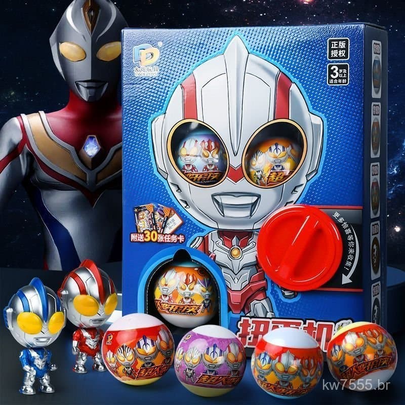 Máquina de cápsulas de brinquedos Ultraman, cartas Ultraman, figuras de super-heróis transformáveis, conjunto de brinque