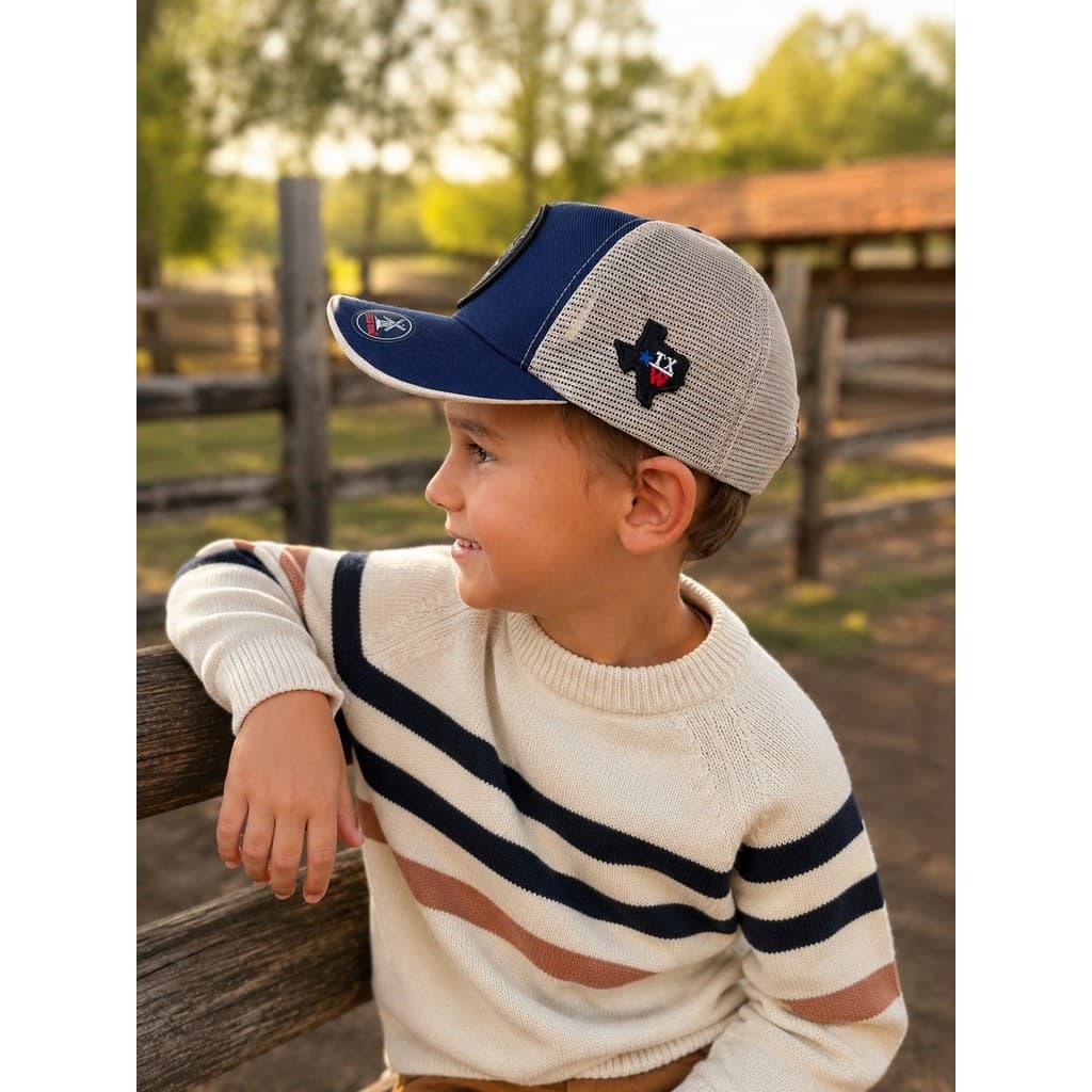 Boné Infantil Country Trucker Cowboy Aba Curva Telinha Ajustável