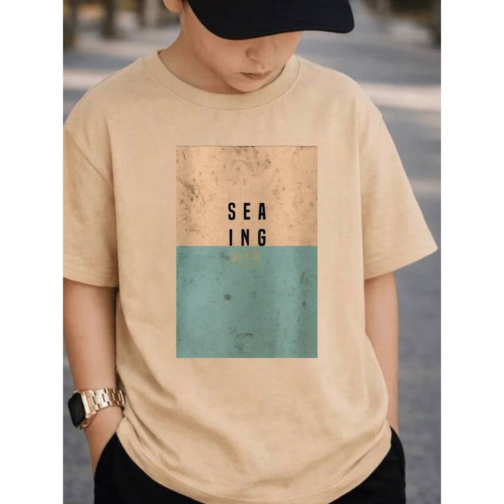 Camiseta Infantil 100% Algodão Camisa Para o Dia a dia Crianças Estampada SEAING