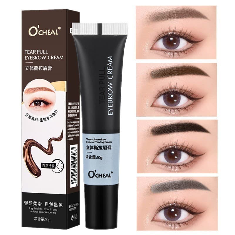 Gel de sobrancelha rasgando tridimensional, tipo rasgando, tingimento rápido de sobrancelha, creme de sobrancelha, fácil