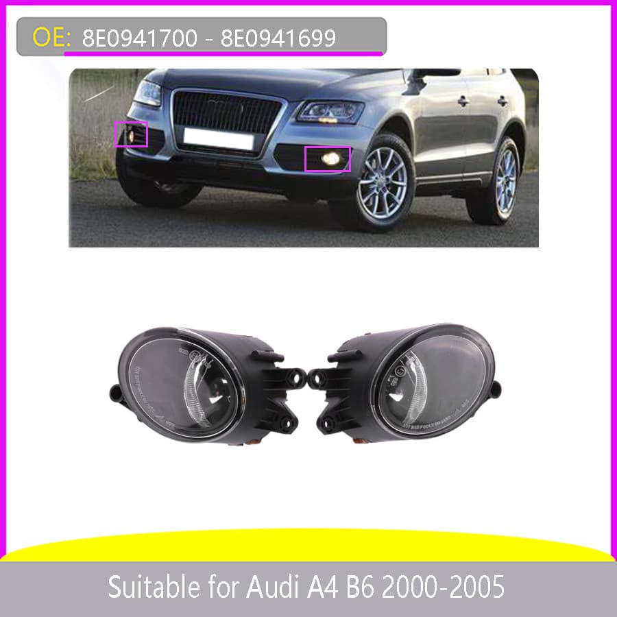 Aplicável Ao Farol De Neblina Dianteiro Audi A4 B6 8E0941700 Pára-Choque 8E0941699 Luz Antiembaçante 2000 2001 2002 2003