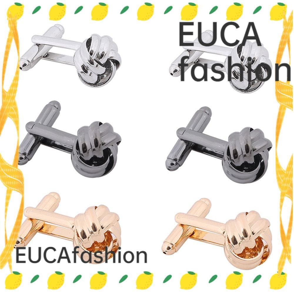 Abotoaduras De Liga EUCAFASHION , Preta Dourada E Prateada Para Homens Terno De Camisa Masculinas