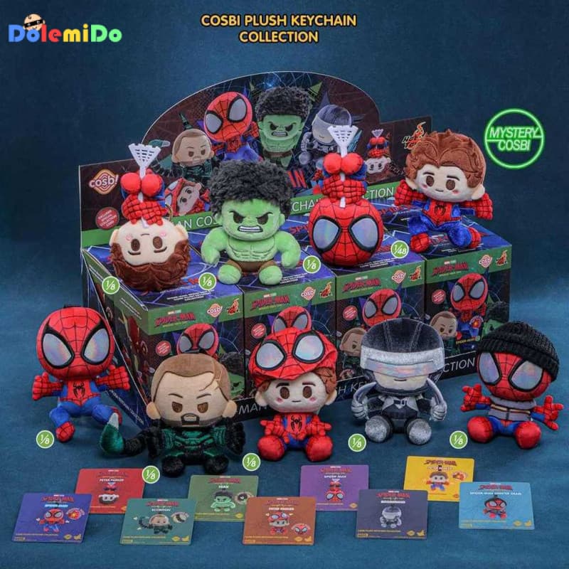 Figura Colecionável HotToys Spider-Man: Hero Rebirth COSBI, Pingente de Pelúcia, Caixa Surpresa, Presente de Aniversário