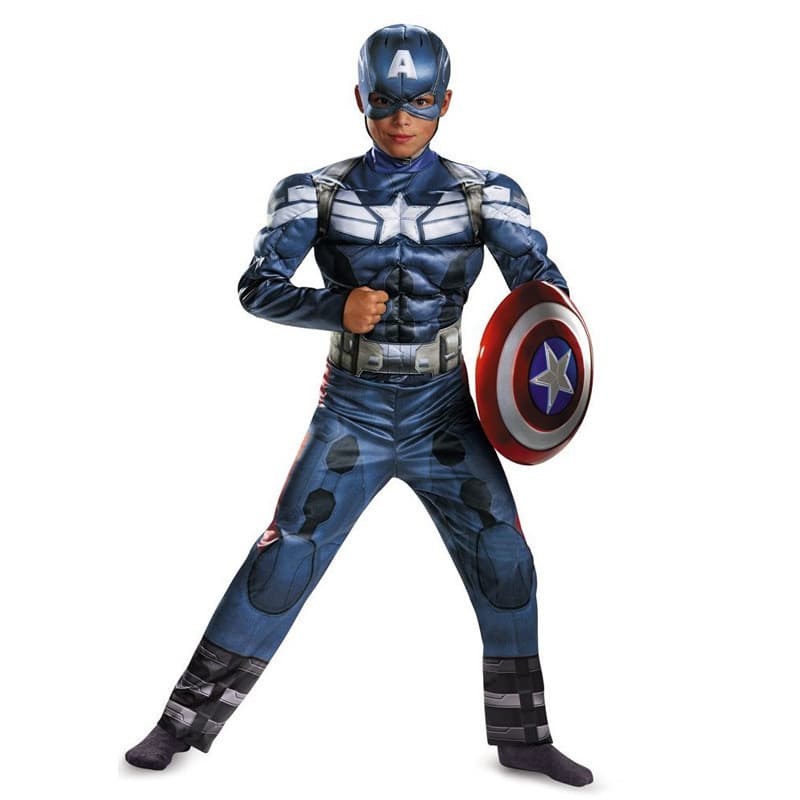 Crianças capitão Anime terno vingadores terno herói músculo terno 2026