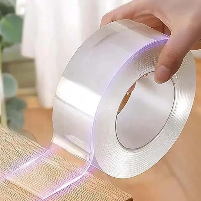 Fita Adesiva Dupla Face de Alta Resistência, Fita Nano Dupla Face, Fita de Montagem Transparente, Fita Reutilizável à Pr