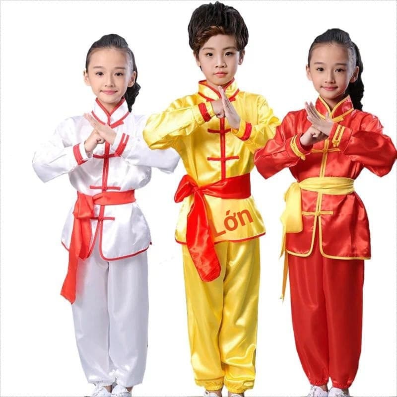 Roupas Tradicionais de Artes Marciais Chinesas para Adultos e Crianças, Trajes de Kung Fu para Meninos e Meninas, Trajes