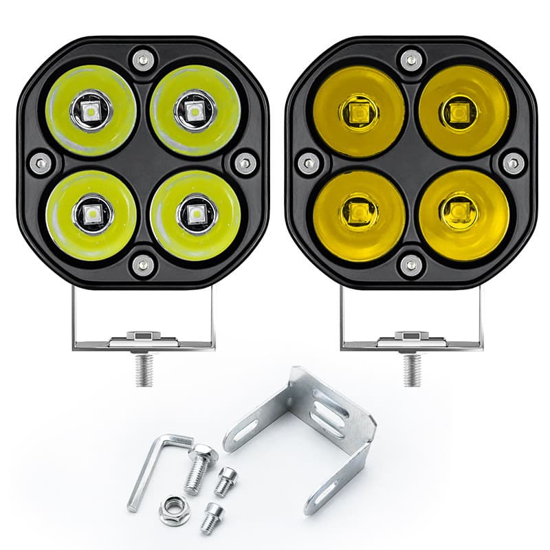Luz LED à prova d'água para carro, 3 polegadas, 40W, pequena, quadrada, para teto de veículo off-road, para-choque diant